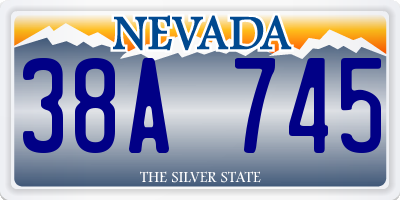 NV license plate 38A745