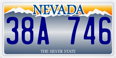 NV license plate 38A746