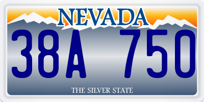 NV license plate 38A750