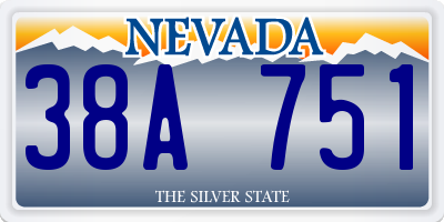 NV license plate 38A751