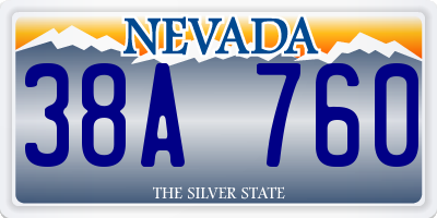 NV license plate 38A760