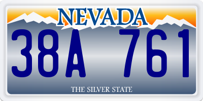 NV license plate 38A761