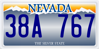 NV license plate 38A767
