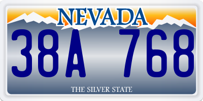 NV license plate 38A768