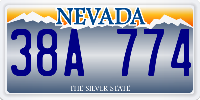 NV license plate 38A774