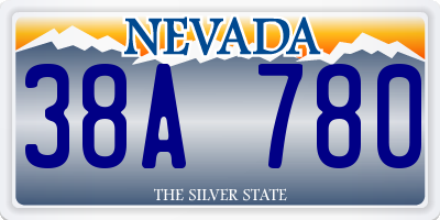 NV license plate 38A780