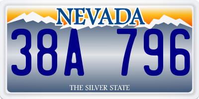 NV license plate 38A796