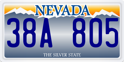 NV license plate 38A805