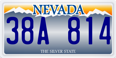 NV license plate 38A814