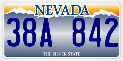 NV license plate 38A842
