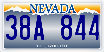 NV license plate 38A844