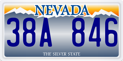 NV license plate 38A846