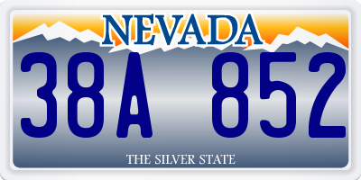 NV license plate 38A852