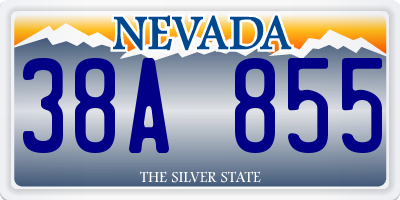 NV license plate 38A855