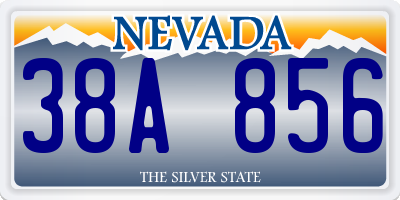 NV license plate 38A856