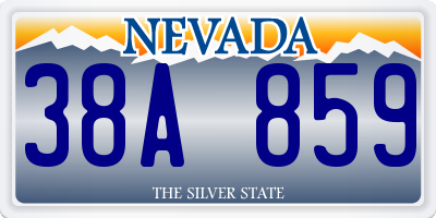 NV license plate 38A859
