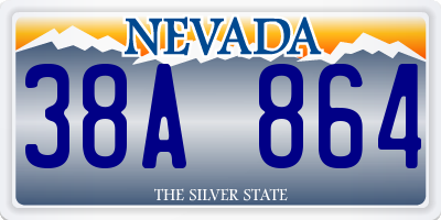 NV license plate 38A864
