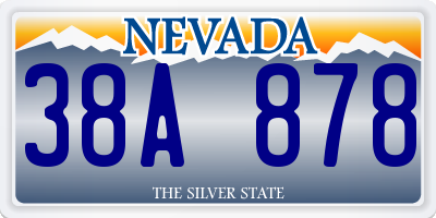 NV license plate 38A878