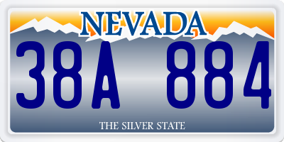 NV license plate 38A884