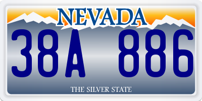 NV license plate 38A886