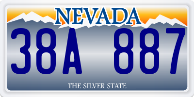 NV license plate 38A887