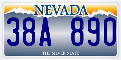 NV license plate 38A890