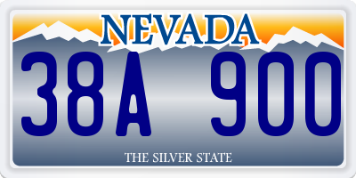 NV license plate 38A900