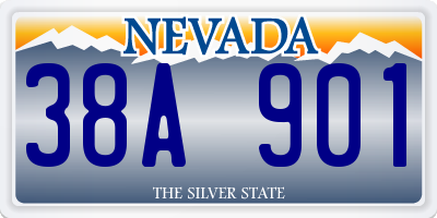 NV license plate 38A901