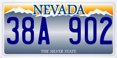 NV license plate 38A902