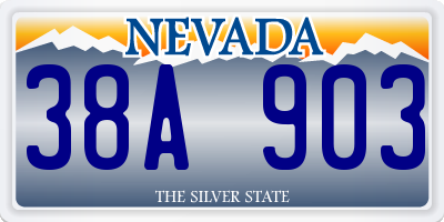 NV license plate 38A903