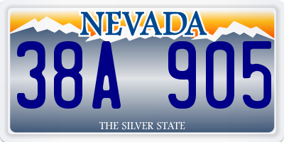 NV license plate 38A905