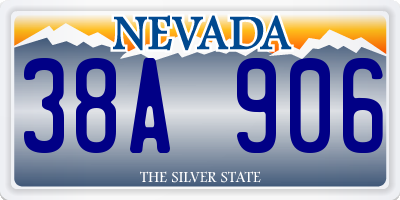 NV license plate 38A906