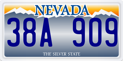 NV license plate 38A909