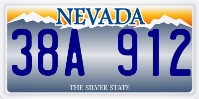 NV license plate 38A912