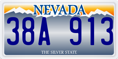 NV license plate 38A913