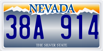 NV license plate 38A914