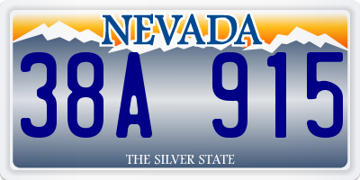 NV license plate 38A915
