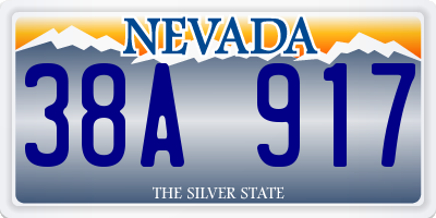 NV license plate 38A917