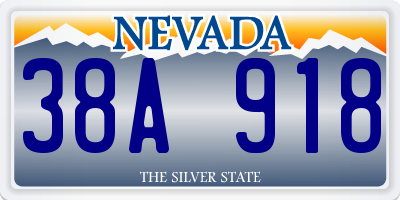 NV license plate 38A918