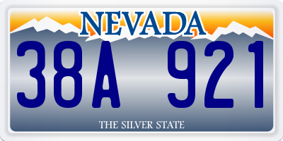 NV license plate 38A921