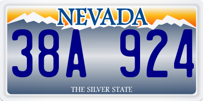 NV license plate 38A924
