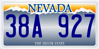 NV license plate 38A927