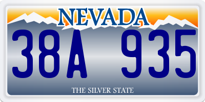 NV license plate 38A935