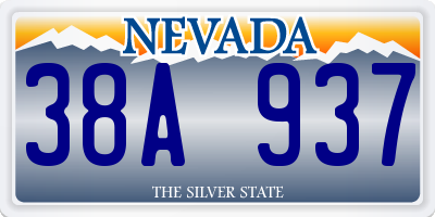 NV license plate 38A937