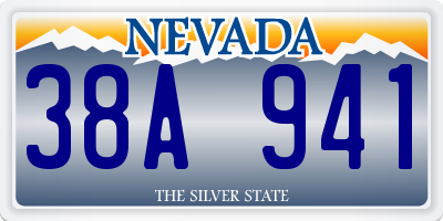 NV license plate 38A941