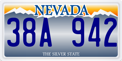 NV license plate 38A942