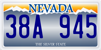 NV license plate 38A945