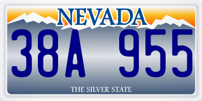 NV license plate 38A955