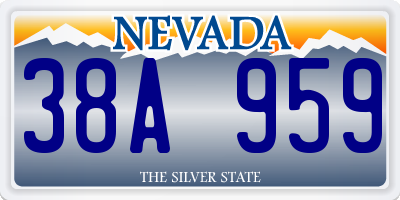 NV license plate 38A959
