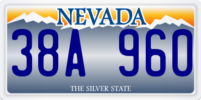 NV license plate 38A960